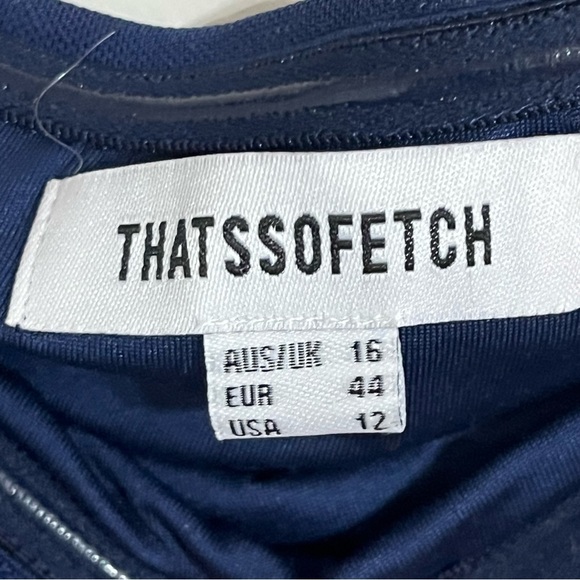 Women’s Thatsofetch Blue Tube Top Strapless Maxi Dress Lined Size 12 - Picture 7 of 11